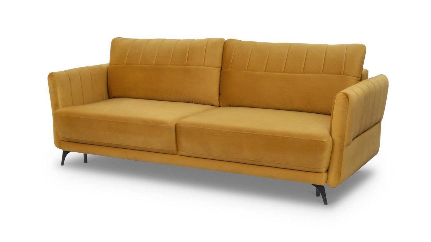 Siblo 3-Sitzer Valeria, Modernes Sofa mit Bettkasten, Sofa mit Schlaffunktion von Siblo