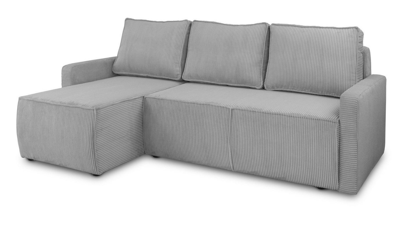 Siblo Ecksofa Belma, Modernes Ecksofa mit Bettkasten, Ecksofa mit Schlaffunktion von Siblo