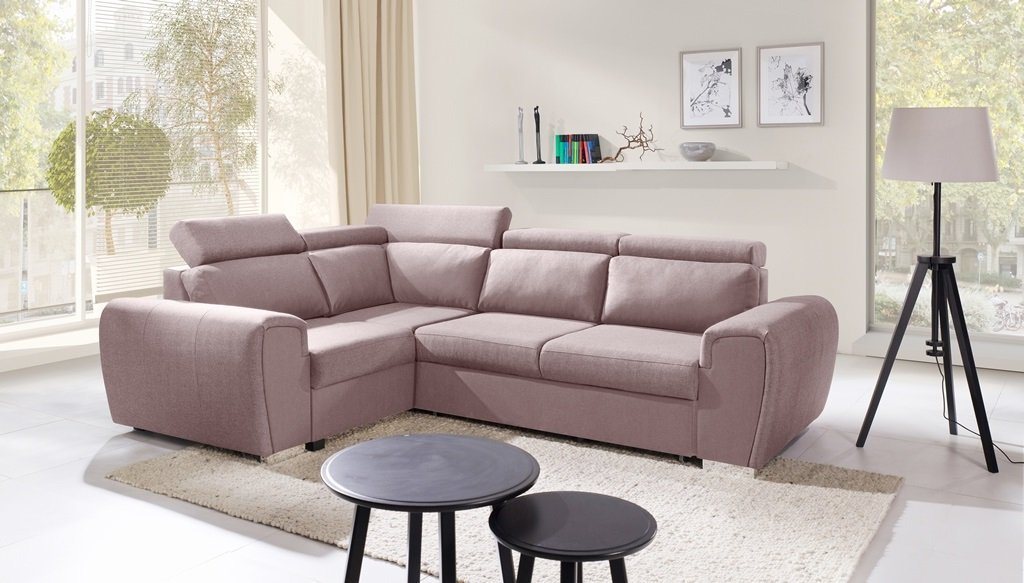 Siblo Ecksofa Bequemes Ecksofa Ildefonso mit Schlaffunktion von Siblo