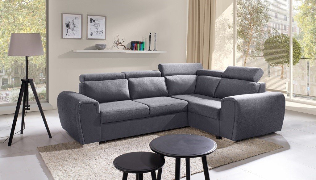 Siblo Ecksofa Bequemes Ecksofa Ildefonso mit Schlaffunktion von Siblo