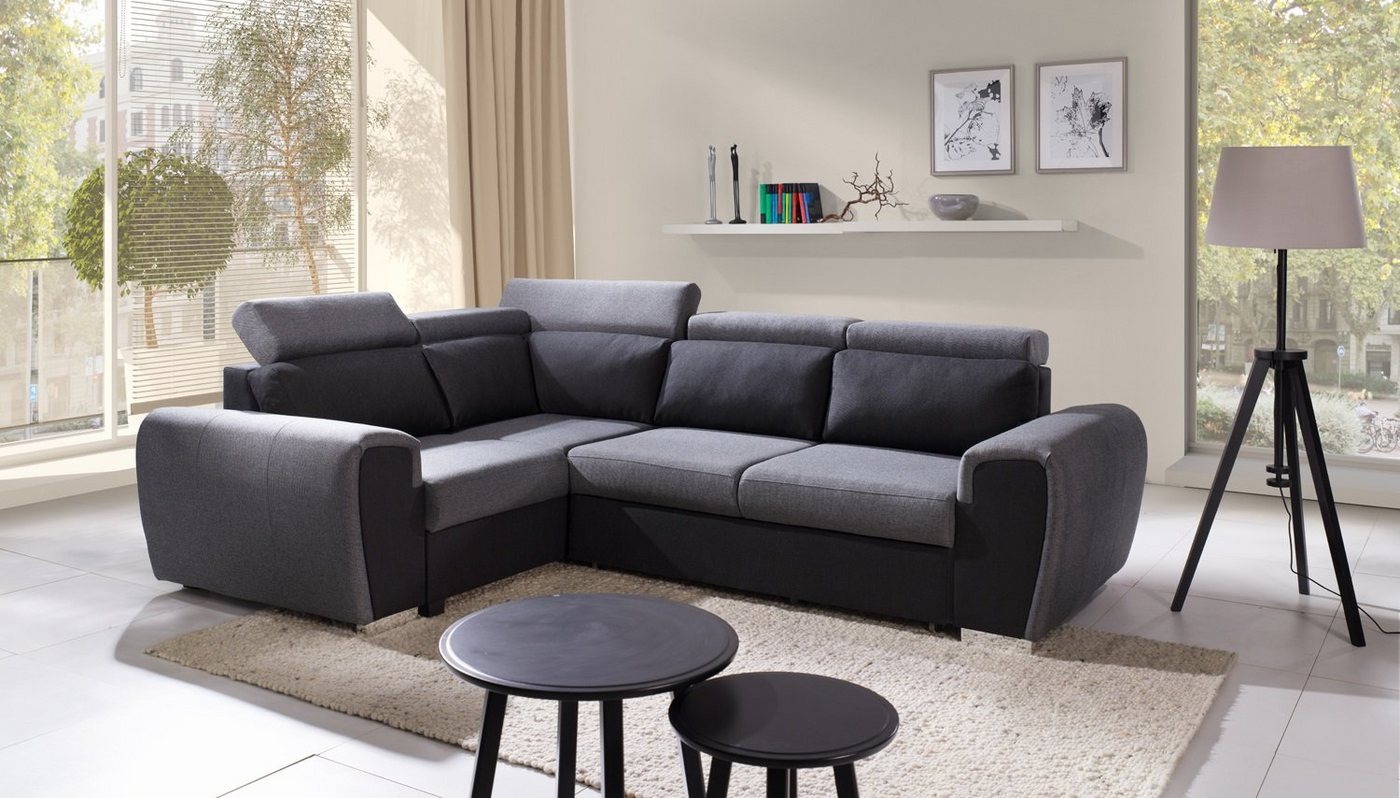 Siblo Ecksofa Bequemes Ecksofa Ildefonso mit Schlaffunktion von Siblo