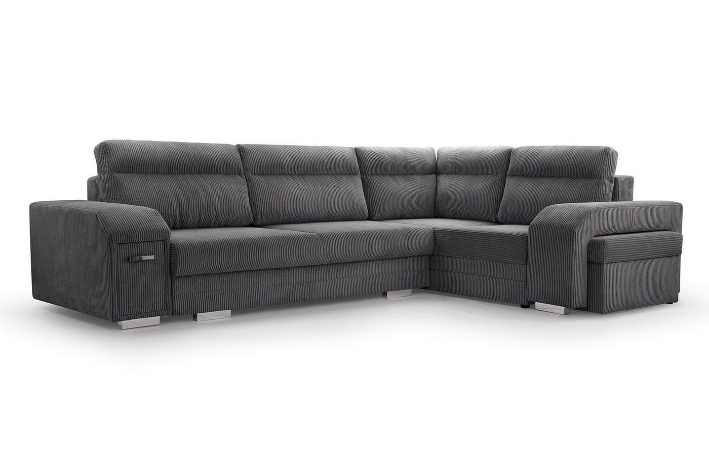 Siblo Ecksofa Großes modernes Ecksofa Anastasia mit Schlaffunktion von Siblo