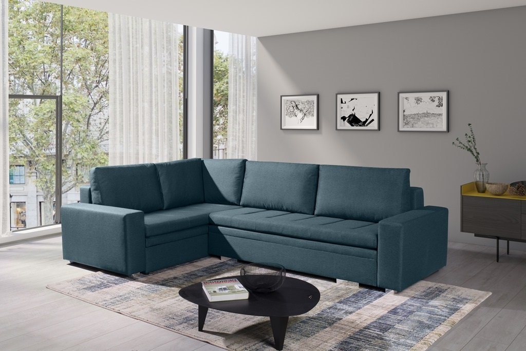 Siblo Ecksofa Modernes Ecksofa Ireneo mit Schlaffunktion von Siblo