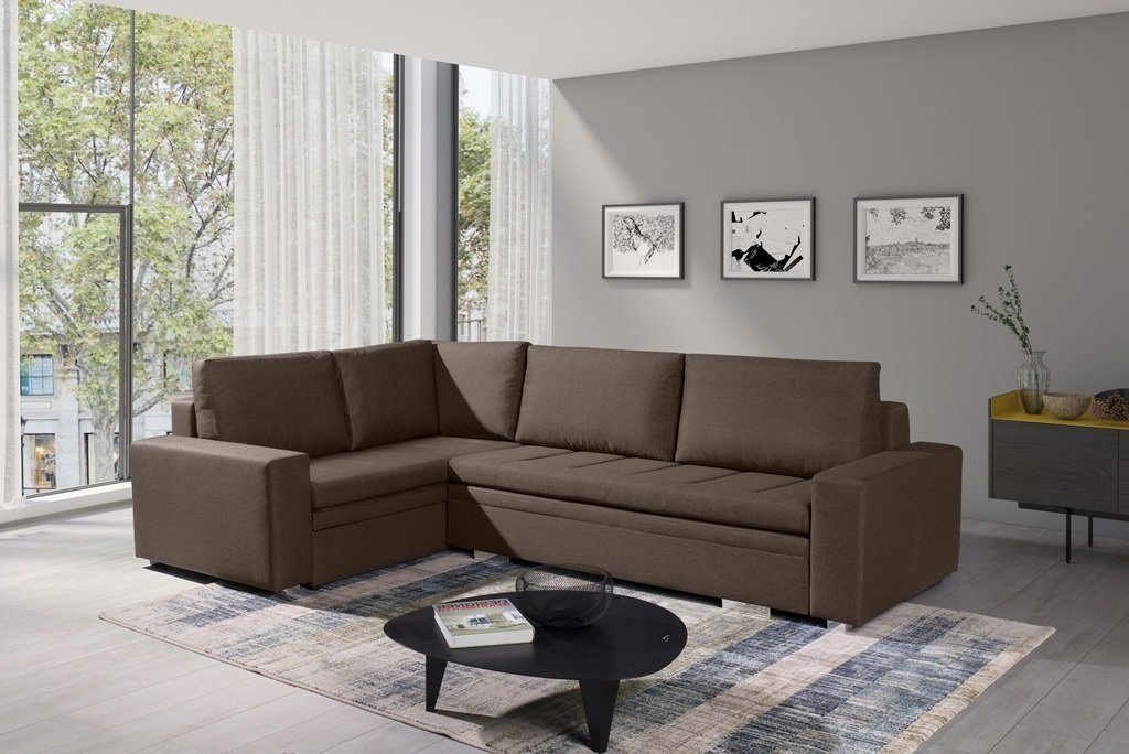 Siblo Ecksofa Modernes Ecksofa Ireneo mit Schlaffunktion von Siblo