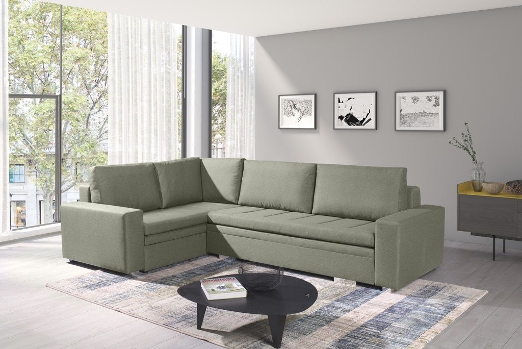 Siblo Ecksofa Modernes Ecksofa Ireneo mit Schlaffunktion von Siblo