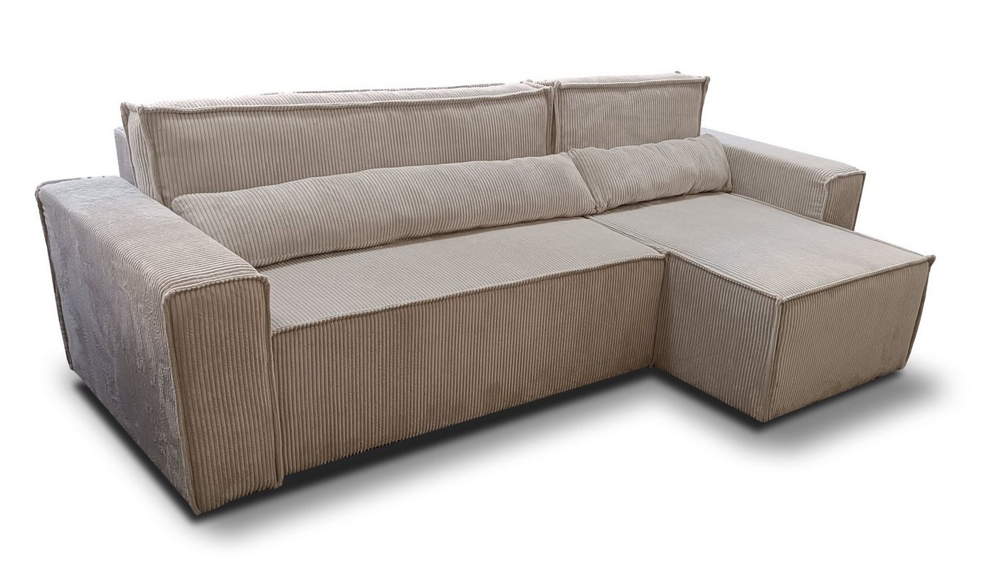 Siblo Ecksofa Modernes Ecksofa Marco mit Schlaffunktion und Bettzeugbehälter - Bequemes Ecksofa - Wohnzimmer, Modernes Ecksofa Marco mit Schlaffunktion und Bettzeugbehälter von Siblo