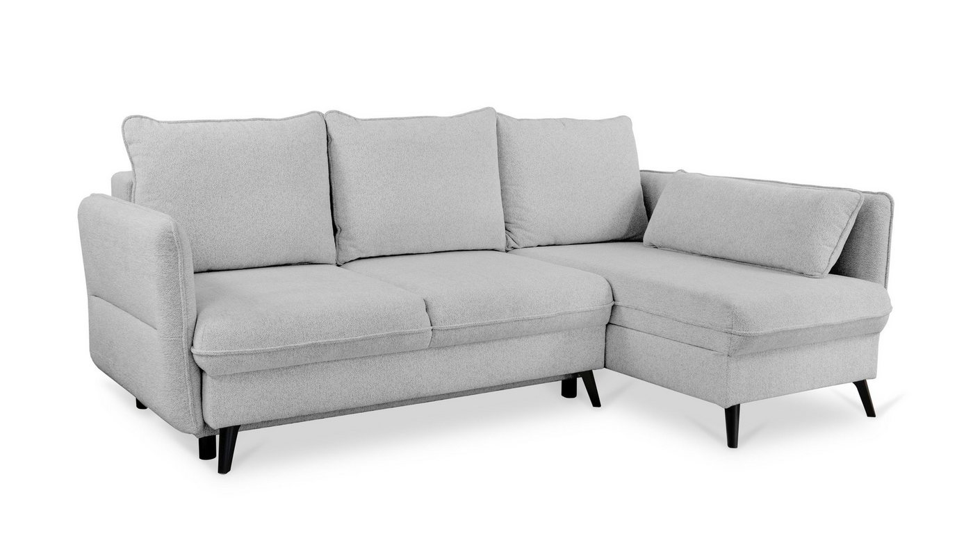 Siblo Ecksofa Nicolas, Modernes Ecksofa mit Bettkasten, Ecksofa mit Schlaffunktion von Siblo