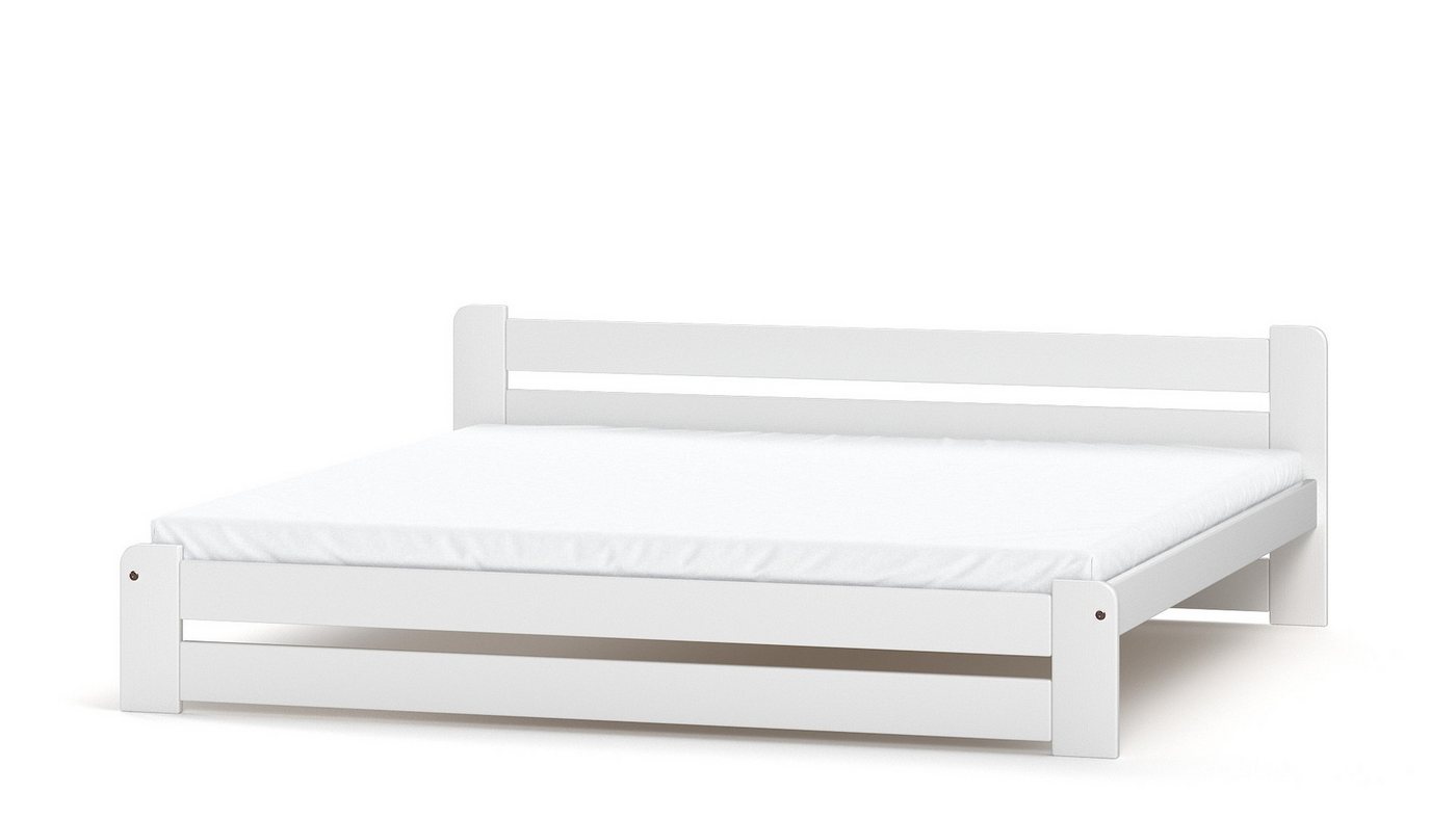 Siblo Holzbett Astra (Bett aus massiver-Holz, Holzbett mit Lattenrost), mit Lattenrost von Siblo