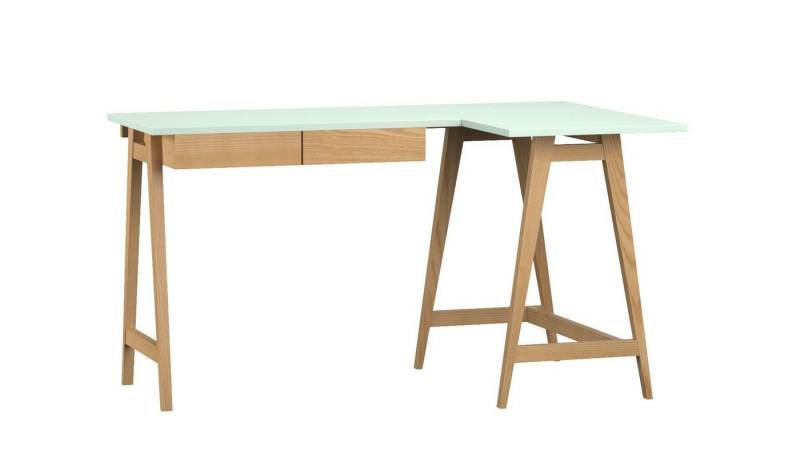 Siblo Schreibtisch Eckschreibtisch Katia mit Schubladen - Moderner Schreibtisch - minimalistisches Design - Kinderzimmer - Jugendzimmer - MDF-Platte - Eschenholz (Eckschreibtisch Katia mit Schubladen) von Siblo