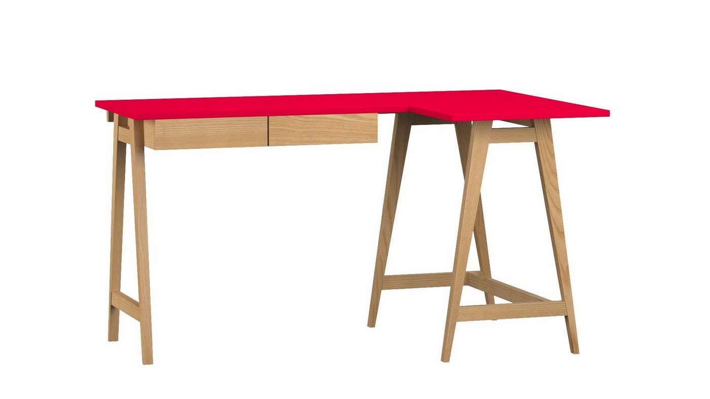 Siblo Schreibtisch Eckschreibtisch Katia mit Schubladen - Moderner Schreibtisch - minimalistisches Design - Kinderzimmer - Jugendzimmer - MDF-Platte - Eschenholz (Eckschreibtisch Katia mit Schubladen) von Siblo