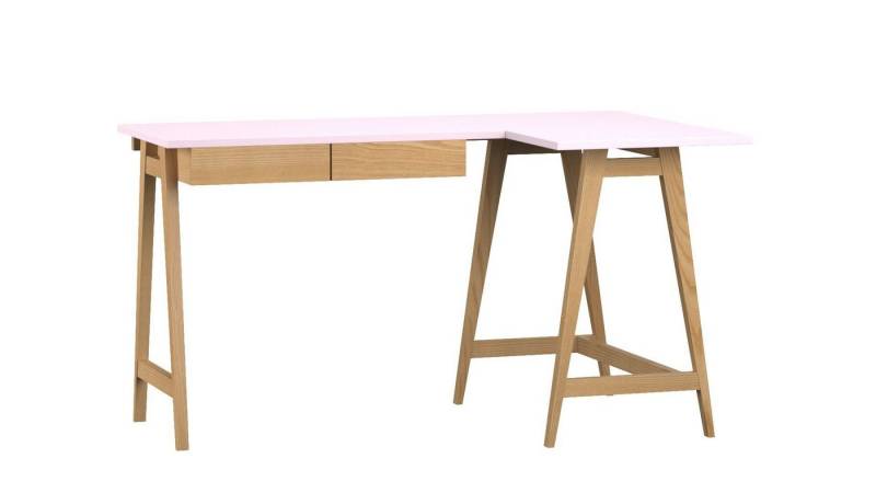 Siblo Schreibtisch Eckschreibtisch Katia mit Schubladen - Moderner Schreibtisch - minimalistisches Design - Kinderzimmer - Jugendzimmer - MDF-Platte - Eschenholz (Eckschreibtisch Katia mit Schubladen) von Siblo