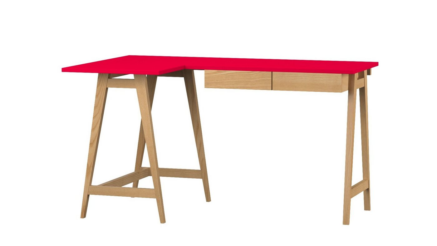 Siblo Schreibtisch Eckschreibtisch Katia mit Schubladen - Moderner Schreibtisch - minimalistisches Design - Kinderzimmer - Jugendzimmer - MDF-Platte - Eschenholz (Eckschreibtisch Katia mit Schubladen) von Siblo