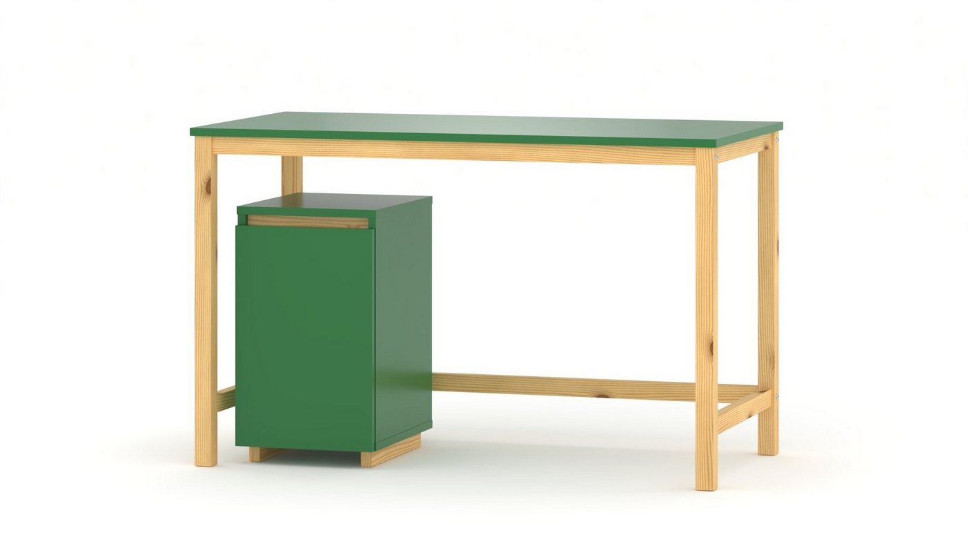 Siblo Schreibtisch Schreibtisch Elio mit Container und farbigen Beinen (Schreibtisch Elio mit Container und farbigen Beinen) von Siblo
