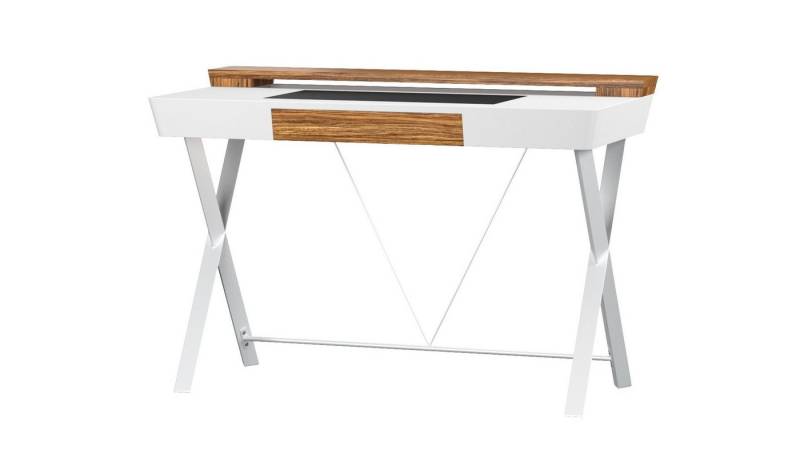 Siblo Schreibtisch Schreibtisch Molly mit Schublade und Regal - Moderner Schreibtisch - MDF-Platte - 120 x 60 x 76 cm - Weiß (Schreibtisch Molly mit Schublade und Regal) von Siblo