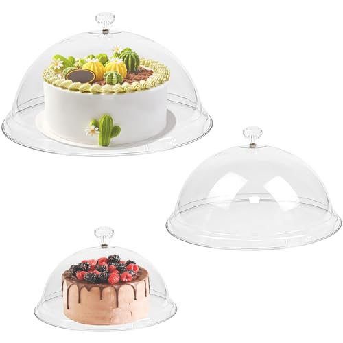 3 Stück Tortenständer Kuchenglocke Patisserie Dome mit Universalglocke, 20,3 cm, 25,4 cm, 30,5 cm, Kunststoff Tortenglocke, Großer Kuchenplatte Rund für Backen Dekorativ, Kuchen, Partys 3 Stück Tortenständer Kuchenglocke Patisserie Dome mit Universalglocke, 20,3 cm, 25,4 cm, 30,5 cm, Kunststoff Tortenglocke, Großer Kuchenplatte Rund für Backen Dekorativ, Kuchen, Partys von Sibosen