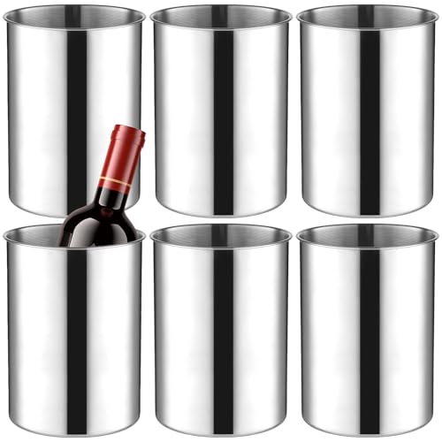 6 Stück Weinkühler Eimer 750 ml Champagner Eimer Edelstahl Weinkühler für Flaschen Hält stundenlang kalt Kühler Isolierter Champagner Bier Eiskübel Silber 6 Stück Weinkühler Eimer 750 ml Champagner Eimer Edelstahl Weinkühler für Flaschen Hält stundenlang kalt Kühler Isolierter Champagner Bier Eiskübel Silber von Sibosen