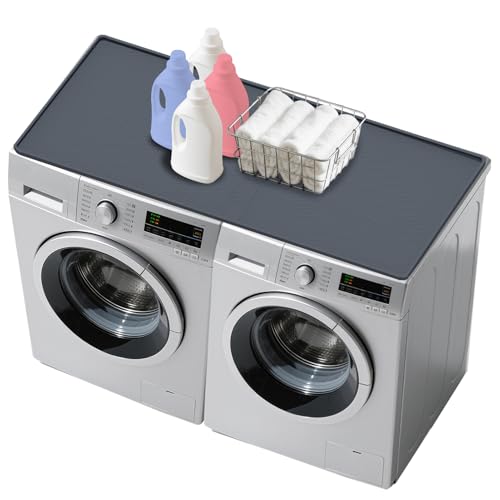 Sibosen 130 x 65 cm Schutzmatte für Wasch- und Trockneroberseite, Waschtrockner-Arbeitsplatte rutschfest, Wasserdicht, Silikon-Aufsatz für Waschküche oder Küche, Dunkelgrau Sibosen 130 x 65 cm Schutzmatte für Wasch- und Trockneroberseite, Waschtrockner-Arbeitsplatte rutschfest, Wasserdicht, Silikon-Aufsatz für Waschküche oder Küche, Dunkelgrau von Sibosen