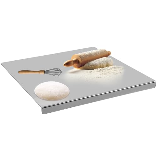 Sibosen 304 Edelstahl Schneidebrett Küche Arbeitsplatte Knetbrett Edelstahl 50x50 cm für Kneten, Schneiden & Backen Küchenplatte mit Anschlagkante Auch als Nudelbrett, Backbrett,Teigbrett Sibosen 304 Edelstahl Schneidebrett Küche Arbeitsplatte Knetbrett Edelstahl 50x50 cm für Kneten, Schneiden & Backen Küchenplatte mit Anschlagkante Auch als Nudelbrett, Backbrett,Teigbrett von Sibosen