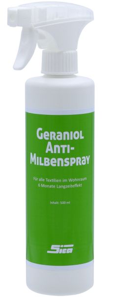 SICA Geraniol Anti-Milbenspray 500ml Pumpspray, für alle Textilien,... von Sica
