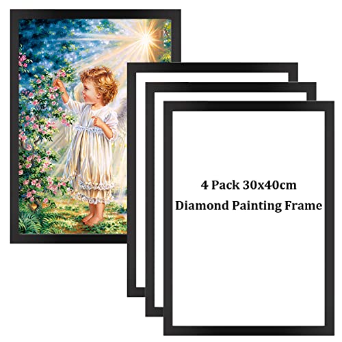 Diamond Painting Rahmen, Diamond Painting Zubehör Diamant Kunstrahmen Diamant Painting Bilder Rahmen Diamant Painting Rahmen für 30x40cm Diamant Malerei (4 Pack for 30x40cm Diamond Painting Bilder) von SicaHomy