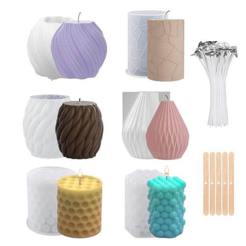 6 Stück Kerzenform Silikon Kerzenformen zum Gießen Silikon Handgefertigte Kerzenform Silikonform Kerze Kerzengießform Kerzen Silikonform Candle Mold Kerzen Formen und Kerzendocht Set 6 Stück Kerzenform Silikon Kerzenformen zum Gießen Silikon Handgefertigte Kerzenform Silikonform Kerze Kerzengießform Kerzen Silikonform Candle Mold Kerzen Formen und Kerzendocht Set von SicaHomy