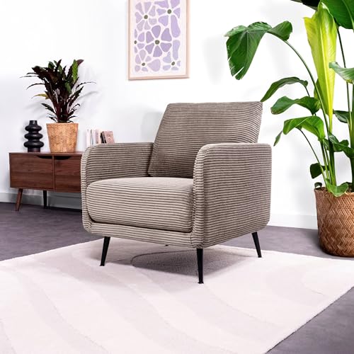 Sicaan Designer-Sessel Emma aus Cord in Taupe von Sicaan