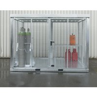 Bauer® Gasflaschen-Container, mit Staplertaschen, max. 104 Gasflaschen, Tränenblechboden von Bauer®