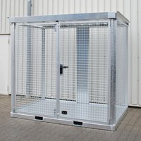 Bauer® Gasflaschen-Container, mit Staplertaschen, max. 60 Gasflaschen, Tränenblechboden von Bauer®