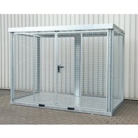 Bauer® Gasflaschen-Container, mit Staplertaschen, max. 78 Gasflaschen, Tränenblechboden von Bauer®