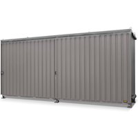 Bauer® Regalcontainer für 12x EP / 8x CP3, 2 Ebenen, 2 Schiebetüren, Führungsschiene, mausgrau von Bauer®