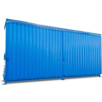 Bauer® Regalcontainer für 12x KTC/IBC, 2 Ebenen, 2 Schiebetüren, Führungsschiene, lichtblau von Bauer®