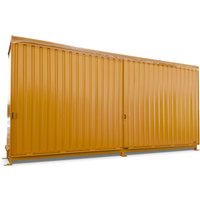 Bauer® Regalcontainer für 12x KTC/IBC, 2 Ebenen, 2 Schiebetüren, Führungsschiene, gelborange von Bauer®