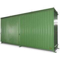 Bauer® Regalcontainer für 12x KTC/IBC, 2 Ebenen, 2 Schiebetüren, resedagrün von Bauer®