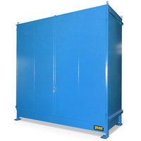 Bauer® Regalcontainer für 6x KTC/IBC, 2 Ebenen, 2 Flügeltüren, lichtblau von Bauer®