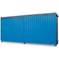 Bauer® Regalcontainer für 8x KTC/IBC, 2 Ebenen, 2 Schiebetüren, Führungsschiene, lichtblau von Bauer®