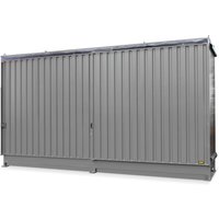 Bauer® Regalcontainer für 8x KTC/IBC, 2 Ebenen, 2 Schiebetüren, mausgrau von Bauer®