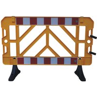 Absperrgitter aus PP, Füße PVC, gelb von TEMKA