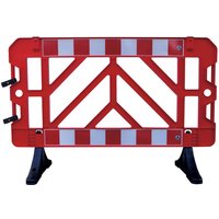 Absperrgitter aus PP, Füße PVC, rot von TEMKA