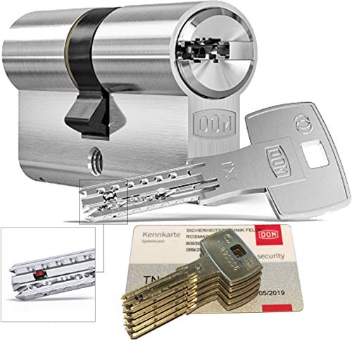 DOM iX Twido 333iX7T Doppelzylinder mit 5 Schlüssel, Länge (a/b) 40/50mm (c= 90mm), mit Sicherungskarte, mit Not- u. Gefahrenfunktion von Sicherheitstechnik-Feldmann-Shop
