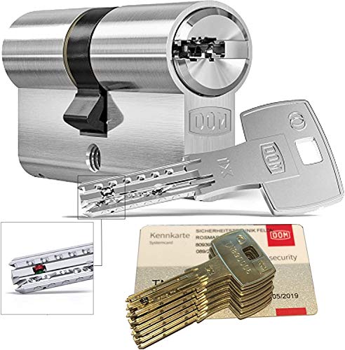 DOM iX Twido 333iX7T Doppelzylinder mit 6 Schlüssel, Länge (a/b) 30/35mm (c= 65mm), mit Sicherungskarte, mit Not- u. Gefahrenfunktion von Sicherheitstechnik-Feldmann-Shop