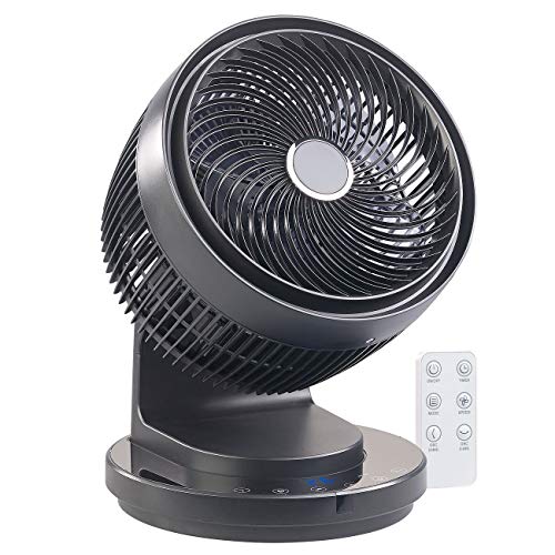 Sichler Haushaltsgeräte Boden-Ventilator: Digitaler 3D-Turbo-Raumventilator und Luftzirkulator, 60 Watt, Ø 23 cm (Umluftventilatoren, Digitaler 3D-Robo-Raumventilatoren, Klimaanlage) von Sichler Haushaltsgeräte