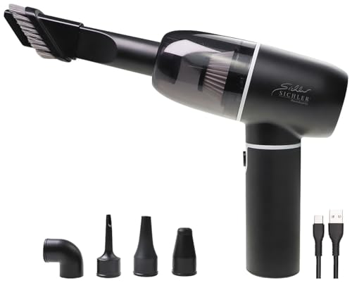Sichler Haushaltsgeräte Akku Sauger: 4in1-Akku-Handstaubsauger & Gebläse, Brushless-Motor, HEPA, 14 kPa (Handsauger, Hand-Staubsauger, Kfz Ladegerät) von Sichler Haushaltsgeräte