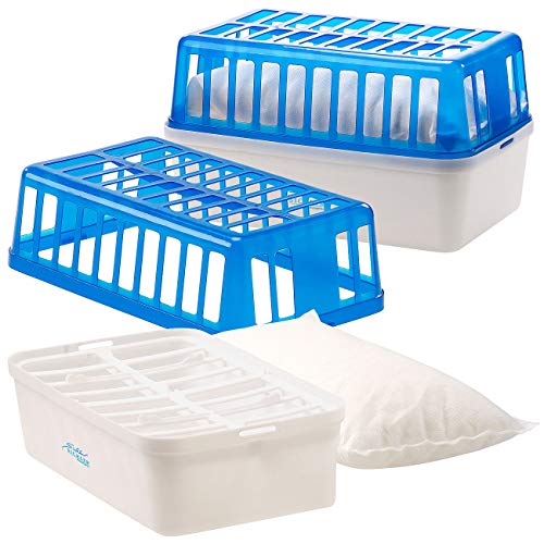 Sichler Haushaltsgeräte Entfeuchter: 2er-Set Raumentfeuchter mit 1,2 kg Granulat, bis 2,5 l, bis 50 m² (Luftentfeuchter mit Granulat, wiederverwendbare Luftentfeuchter, Entfeuchtung) von Sichler Haushaltsgeräte