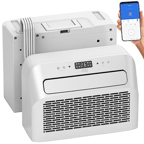 Sichler Haushaltsgeräte Klimaanlage Wohnwagen: Mobile Split-Klimaanlage, Entfeuchterfunktion, WLAN & App, 5.000 BTU/h (Mini Split Klimaanlage, Split ohne Bohren, Mobiles Klima Splitgerät) von Sichler Haushaltsgeräte
