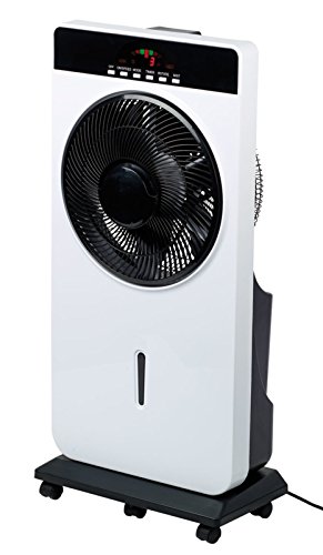 Sichler Haushaltsgeräte Kühlender Ventilator: Sprühnebel-Standventilator, Anti-Insekten, MP3-Player, 90 W, Ø 30 cm (Ventilator mit Sprühnebel, Ventilator mit Luftbefeuchter, Turmventilator) von Sichler Haushaltsgeräte