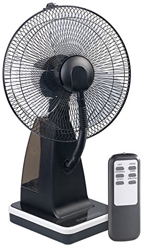 Sichler Haushaltsgeräte Sprühnebelventilator: Tisch-Ventilator mit Ultraschall-Sprühnebel und Fernbedienung, 80 Watt (Sprüh-Ventilator, Tischventilator mit Sprühnebel, Fernbedienungen) von Sichler Haushaltsgeräte