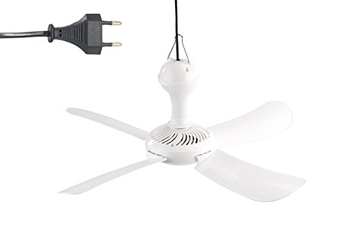 Sichler Haushaltsgeräte Mobiler Deckenventilator: Mobiler Decken-Ventilator VT-151.D mit Aufhänger, 54 cm, 12 W (Reiseventilator) von Sichler Haushaltsgeräte