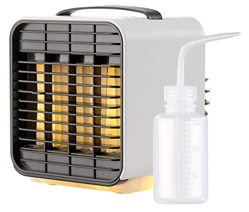 Sichler Haushaltsgeräte Mini Klimaanlage: Mobiler Mini-Akku-Luftkühler, 3-stufig, Nachtlicht-Funktion, 5 h Lz. (Minikühler, USB Ventilatoren, Batterie Leuchten) von Sichler Haushaltsgeräte