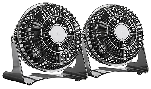 Sichler Haushaltsgeräte Tischventilator klein: 2er-Set kompakte Tisch-Ventilatoren VT-111.T, 14 Watt, Ø 11 cm (Ventilator Tischventilator, Büro, Turmventilator) von Sichler Haushaltsgeräte