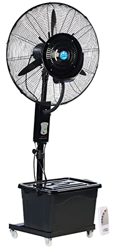 Sichler Haushaltsgeräte Wasserventilator: Profi-Außen-Standventilator mit Sprühnebelfunktion, 41 l, 260 W, IP55 (Ventilator mit Wasserkühlung, Ventilator für draußen, Wassersprühfunktion) von Sichler Haushaltsgeräte